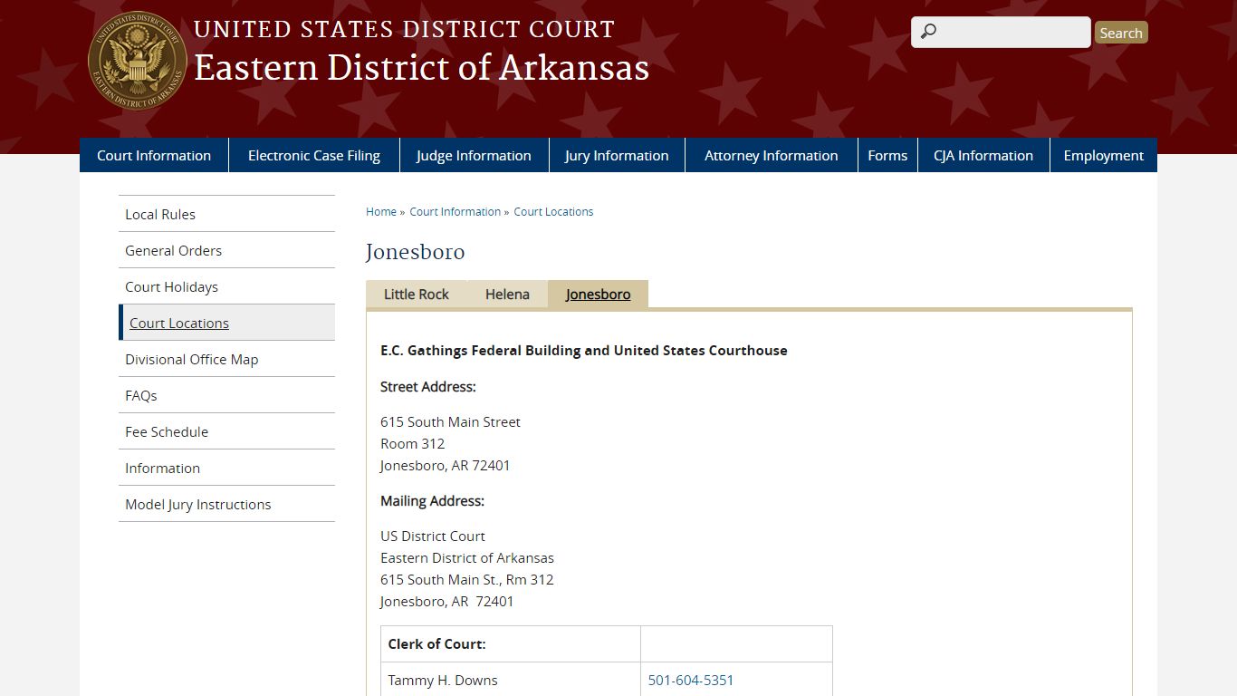 Jonesboro | Eastern District of Arkansas | United States District Court